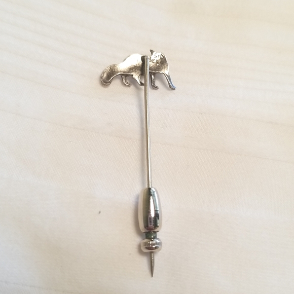 Vintage Sid Bell Sterling Fox Stick Pin - Picture 3 of 5